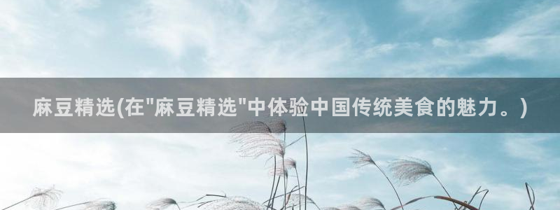 麻豆专区：麻豆精选(在\