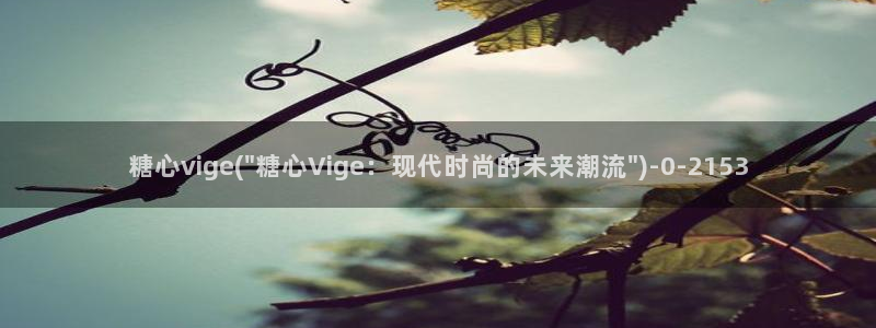 糖心vlog头像：糖心vige(\